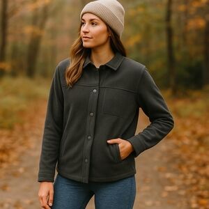 Free Assembly Women’s Gray Shacket Size 18 – NWT